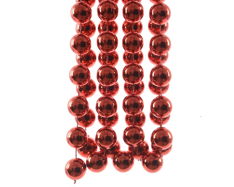 Perlenkette XXL Weihnachtsrot 2,7m