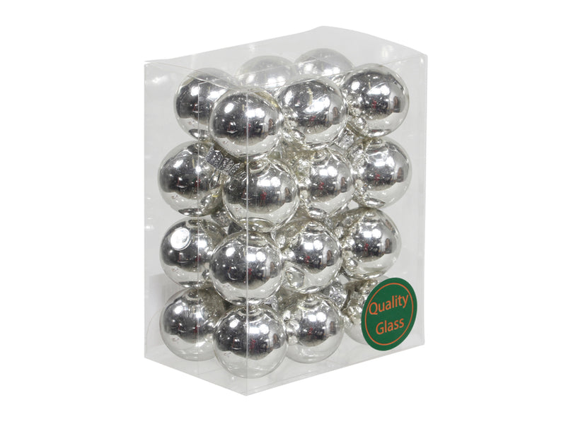 24 * 2,5cm Weihnachtskugeln Glas Variation