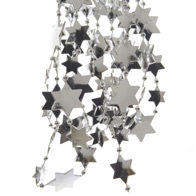 Girlande "Sternengirlande" silber L2,7m Perlenkette