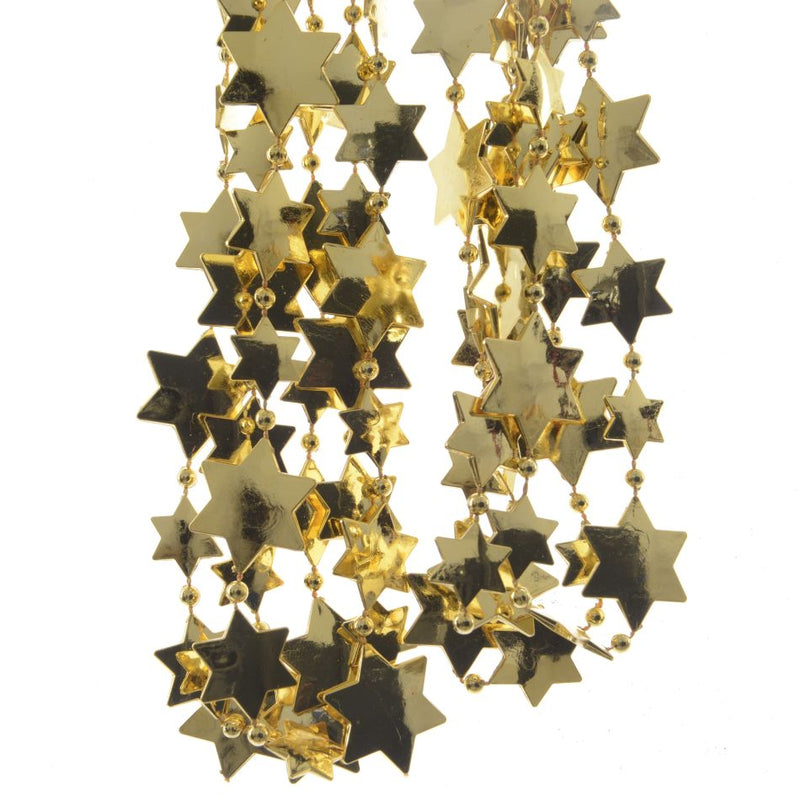 Girlande "Sternengirlande" Hellgold L2,7m Perlenkette