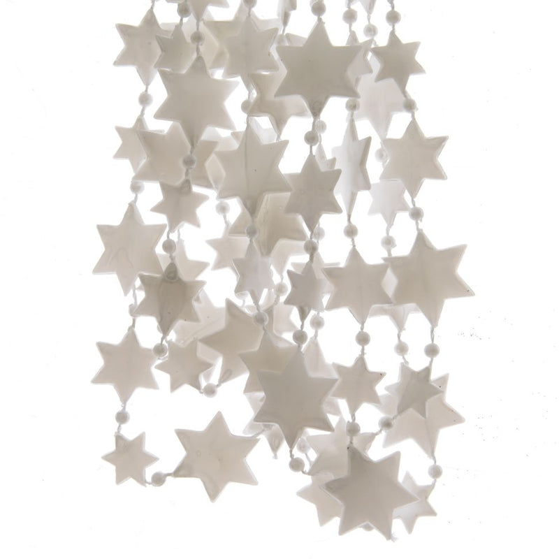 Girlande "Sternengirlande" Winterweiß L2,7m Perlenkette