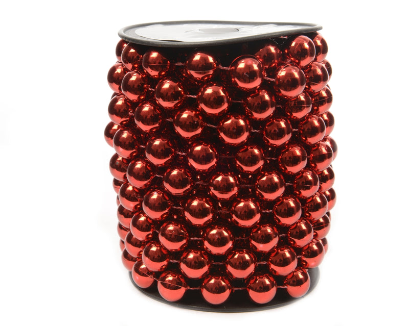 Perlenkette XL Weihnachtsrot 5m
