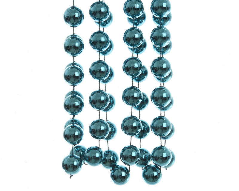 Perlenkette XXL Petrolblau 2,7m