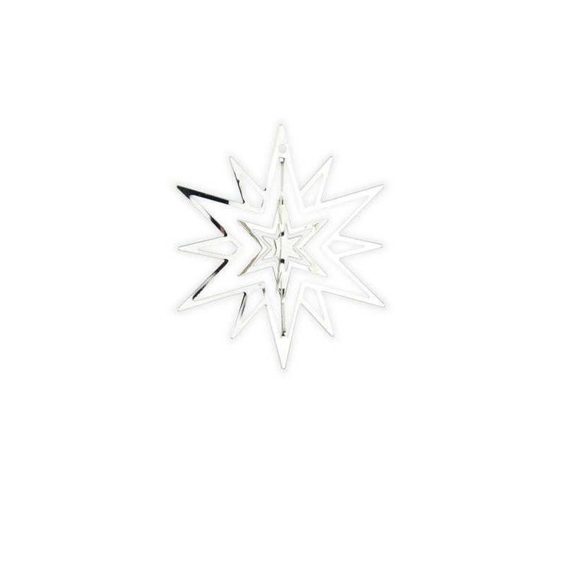 Christbaumschmuck 3D SILBER Variation