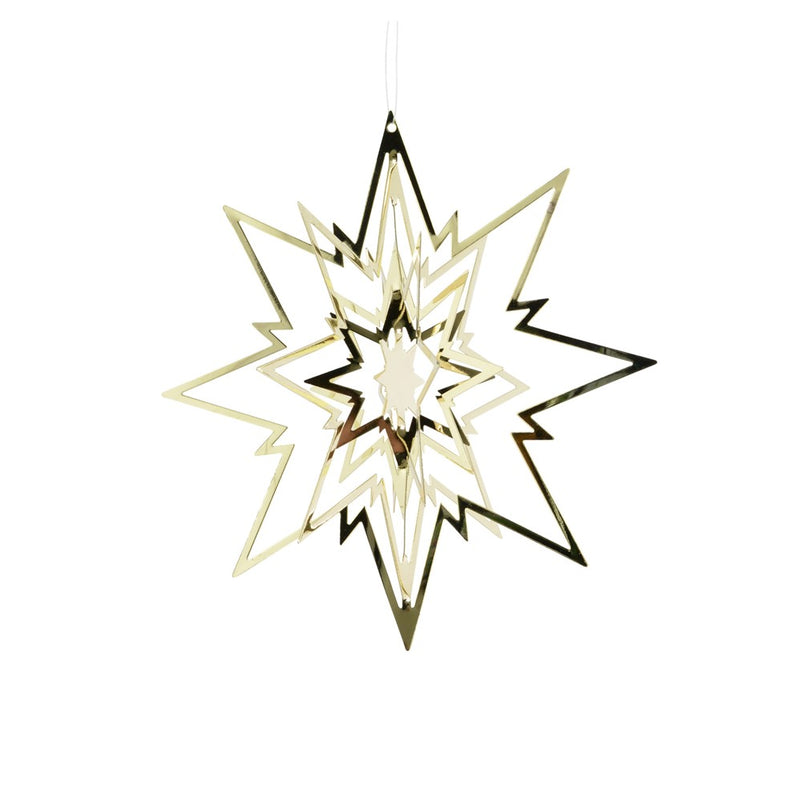 Stern 3D 12x12cm gold