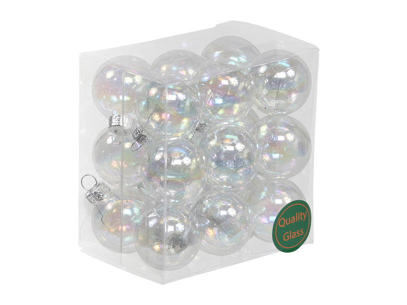 18 * 3cm Weihnachtskugeln Glas Variation
