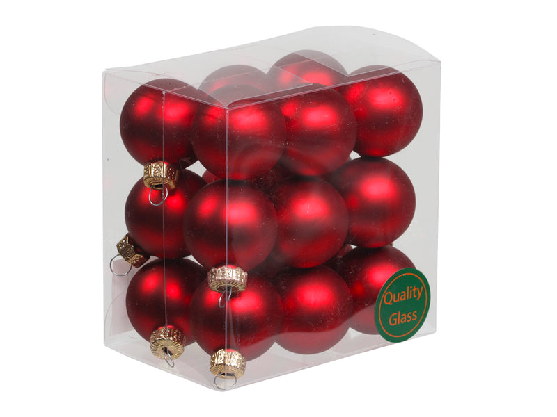 18 * 3cm Weihnachtskugeln Glas Variation