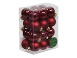 24 * 2,5cm Weihnachtskugeln Glas Variation