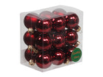 18 * 3cm Weihnachtskugeln Glas Variation