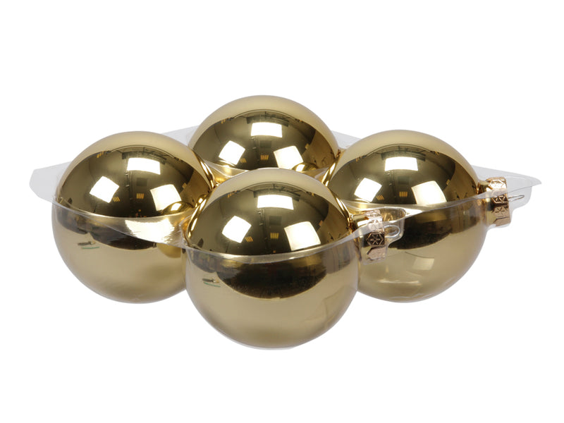 4 Stück * 10cm Weihnachtskugeln Glas