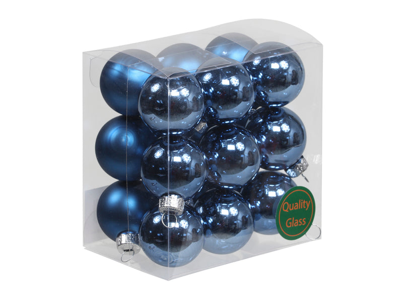 18 * 3cm Weihnachtskugeln Glas Variation