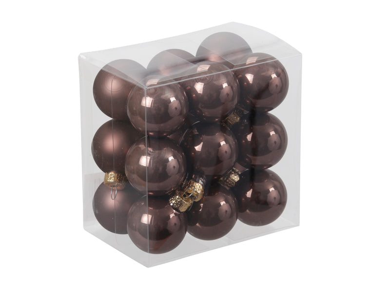 18 * 3cm Weihnachtskugeln Glas Variation