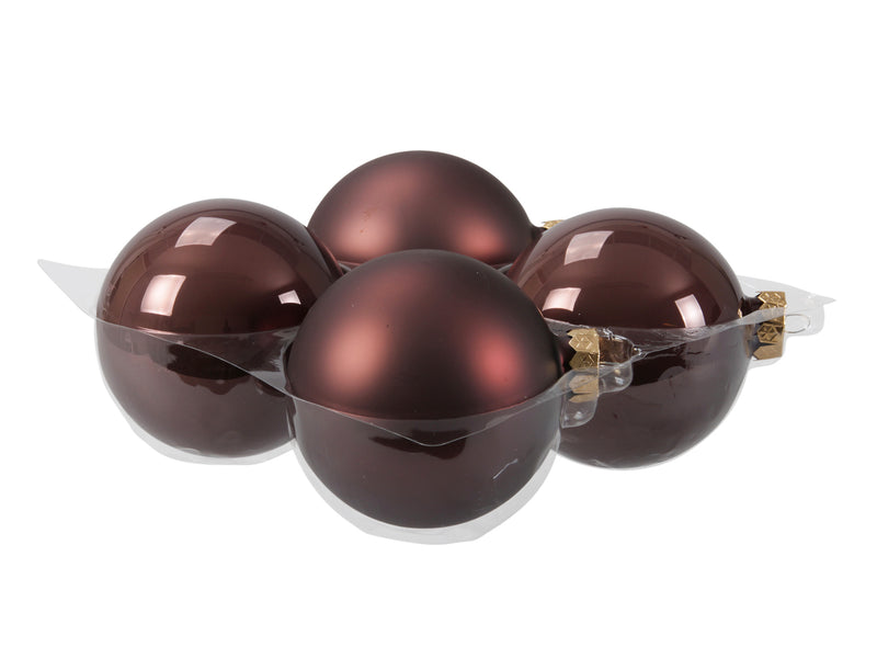 4 Stück * 10cm Weihnachtskugeln Glas
