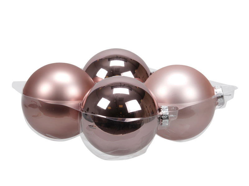 4 Stück * 10cm Weihnachtskugeln Glas