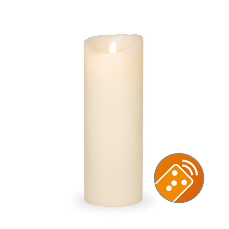 Sompex Flame ELFENBEIN 8x23cm LED-Echtwachs Kerze Classic Fernbedienbar