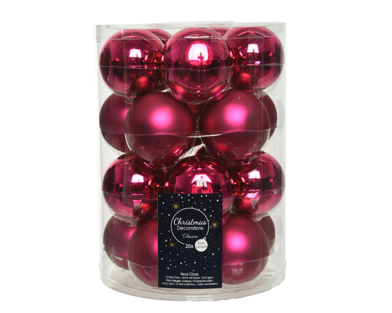 20 Stück glas Weihnachtskugeln D6 cm Variation