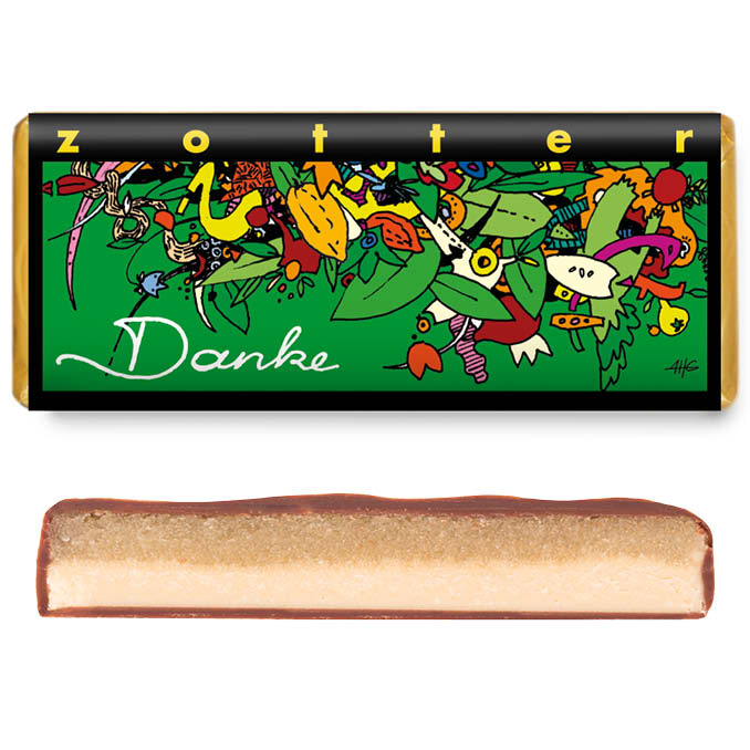 Zotter "Danke" - Marzipan und Mandeln