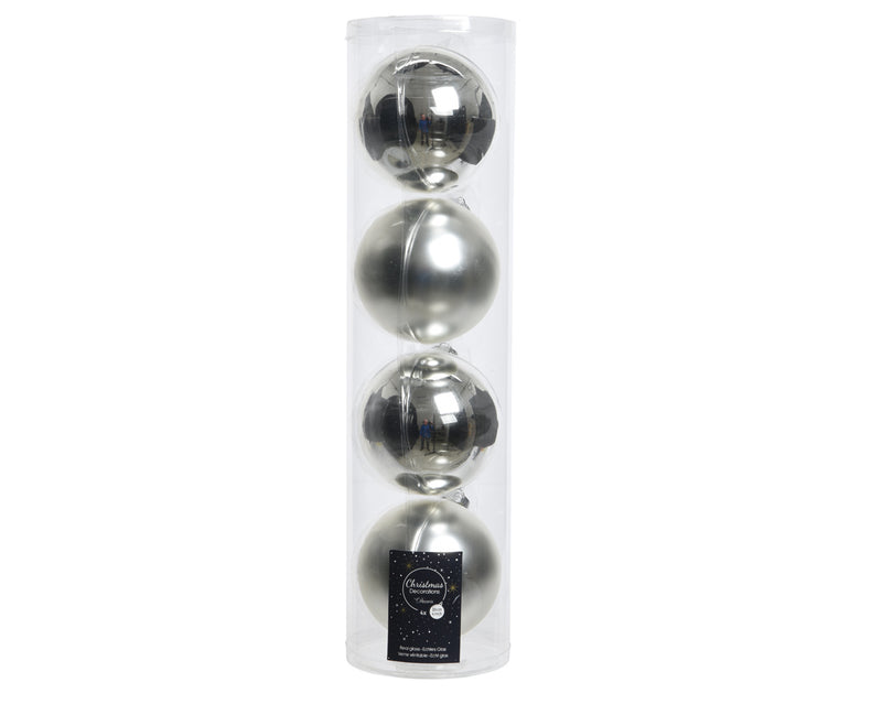 4 Stück glas Weihnachtskugeln D10 cm Variation