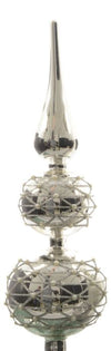 Weihnachtsbaumspitze Christbaumspitze 31x8cm Silber