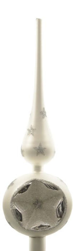 Weihnachtsbaumspitze Christbaumspitze 31x8cm Silber