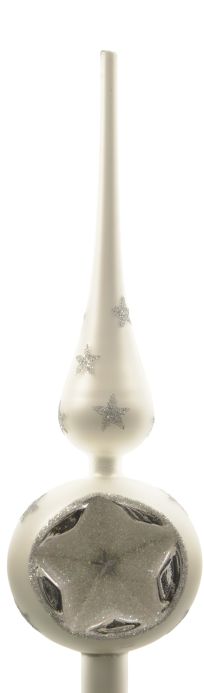Weihnachtsbaumspitze Christbaumspitze 31x8cm Silber