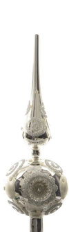 Weihnachtsbaumspitze Christbaumspitze 31x8cm Silber