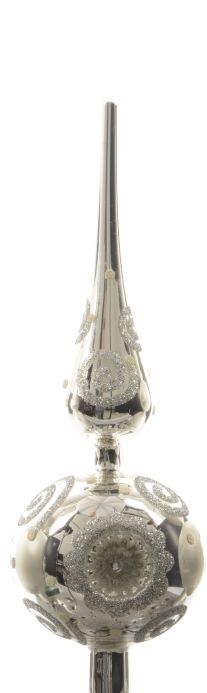 Weihnachtsbaumspitze Christbaumspitze 31x8cm Silber