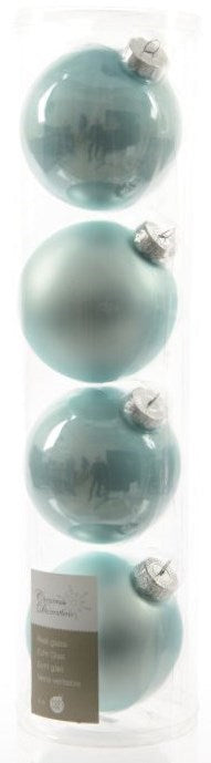 4 Stück glas Weihnachtskugeln D10 cm Variation