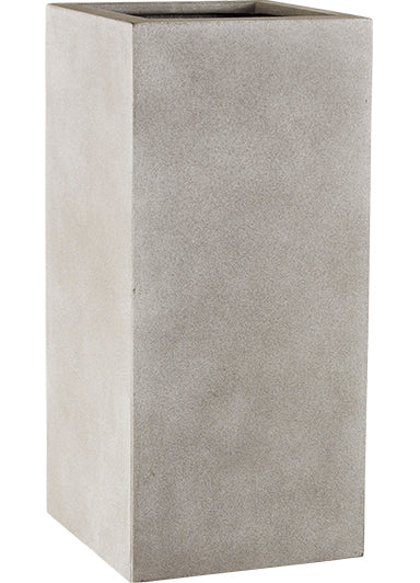 esteras - Pflanzkübel naturelite *Wells* Warm Concrete 37x37x87cm