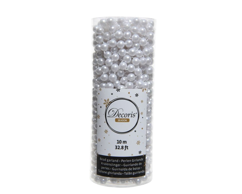 Perlenkette Winterweiss 10m