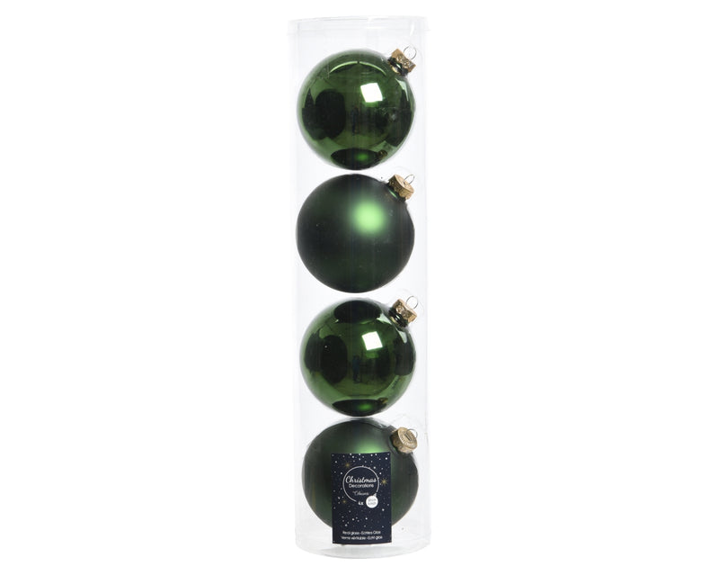 4 Stück glas Weihnachtskugeln D10 cm Variation