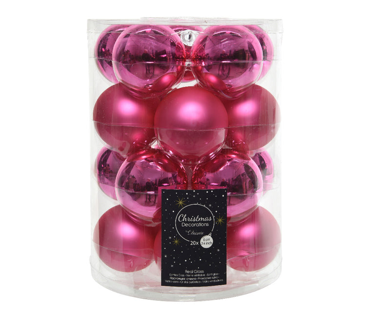 20 Stück glas Weihnachtskugeln D6 cm Variation