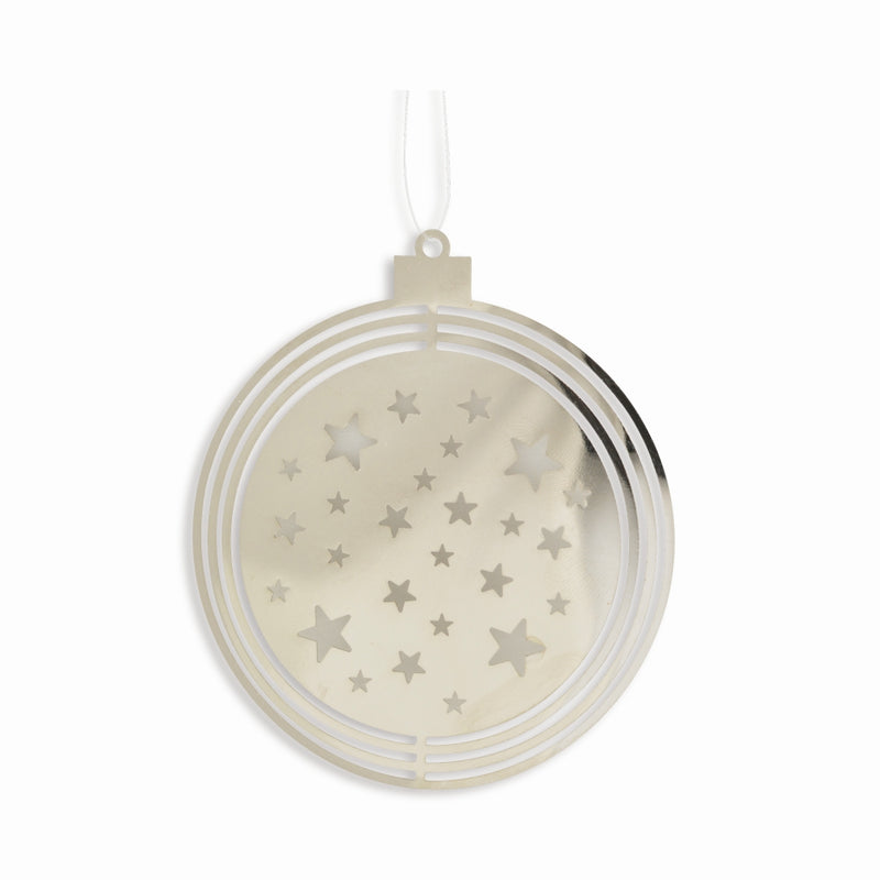 Christbaumschmuck 3D SILBER Variation