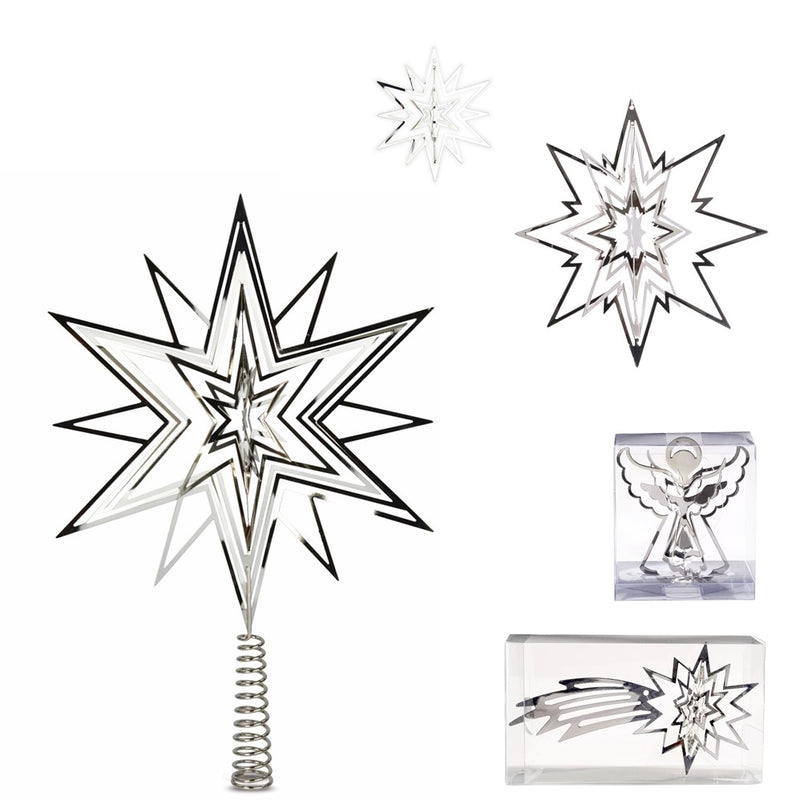 Christbaumschmuck 3D SILBER Variation