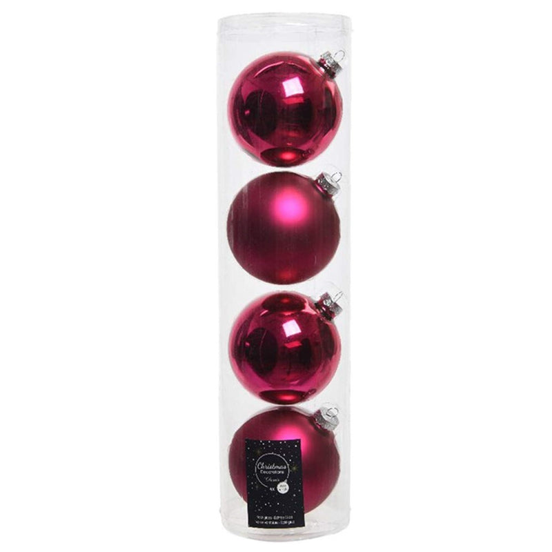 4 Stück glas Weihnachtskugeln D10 cm Variation