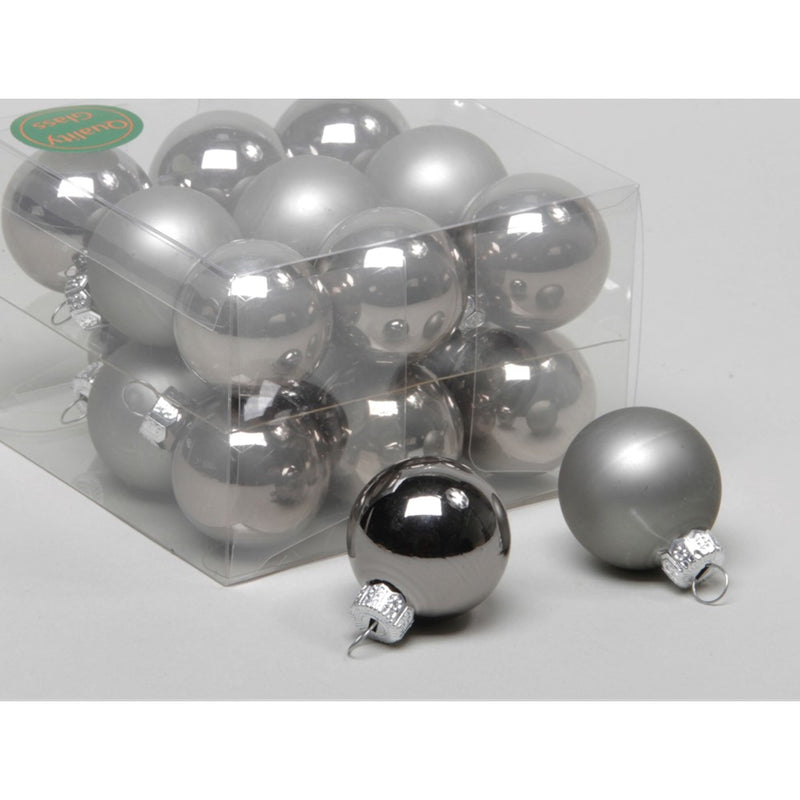 18 * 3cm Weihnachtskugeln Glas Variation