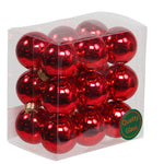 18 * 3cm Weihnachtskugeln Glas Variation