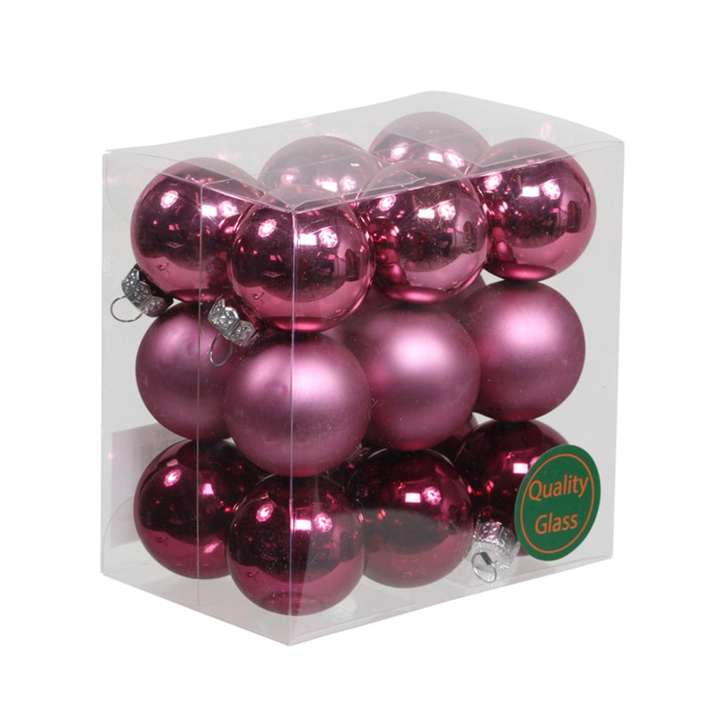 18 * 3cm Weihnachtskugeln Glas Variation