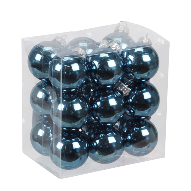 18 * 3cm Weihnachtskugeln Glas Variation