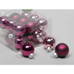 18 * 3cm Weihnachtskugeln Glas Variation