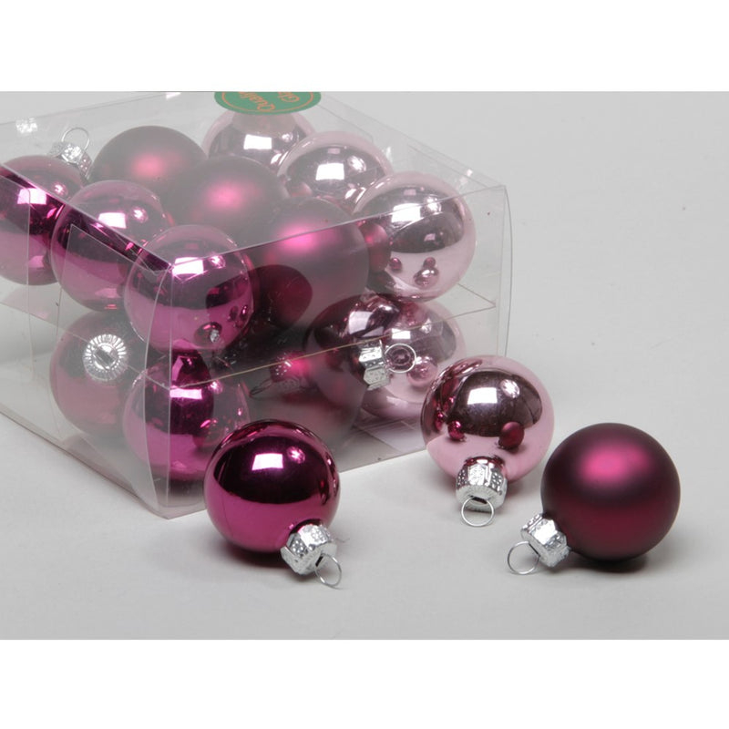 18 * 3cm Weihnachtskugeln Glas Variation