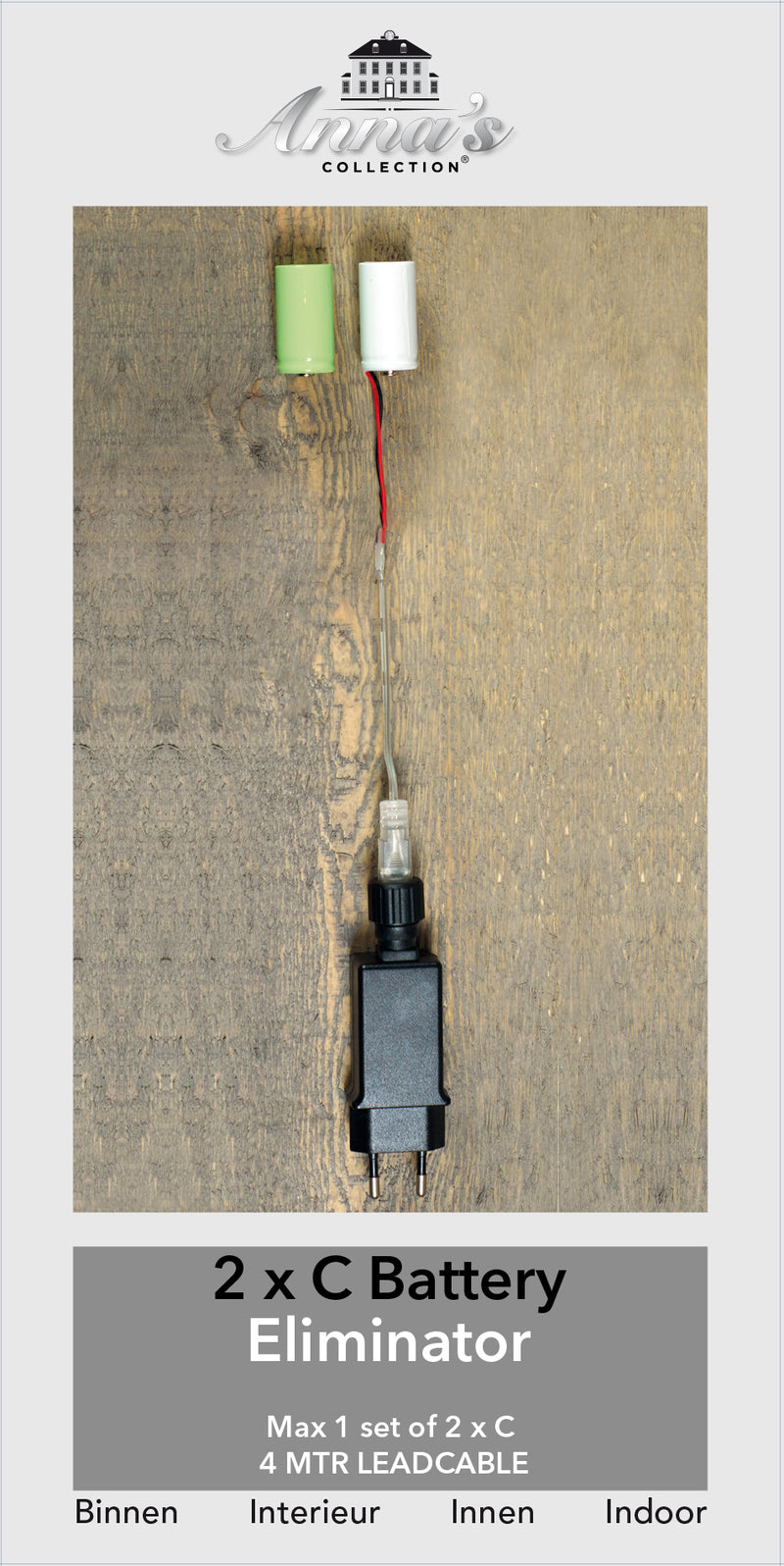 Netzteil Adapter für 2xC Batterien