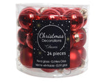 24 Stück glas Weihnachtskugeln D2,5 cm Variation