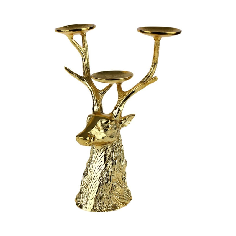 Leuchter Hirsch, gold Aluminium, 31x22x44 cm