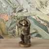 Beistelltisch Monkey Polyresin/Glas, 40x40x52 cm