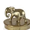 Dekodose m. Elefantenfigur, klar/gold, Glas/Alu, 12x21 cm