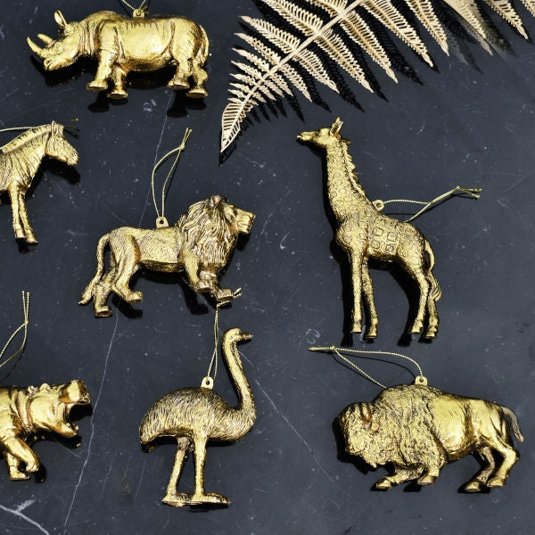 Hänger Löwe, gold Kunststoff, 12,5x4x7,5 cm