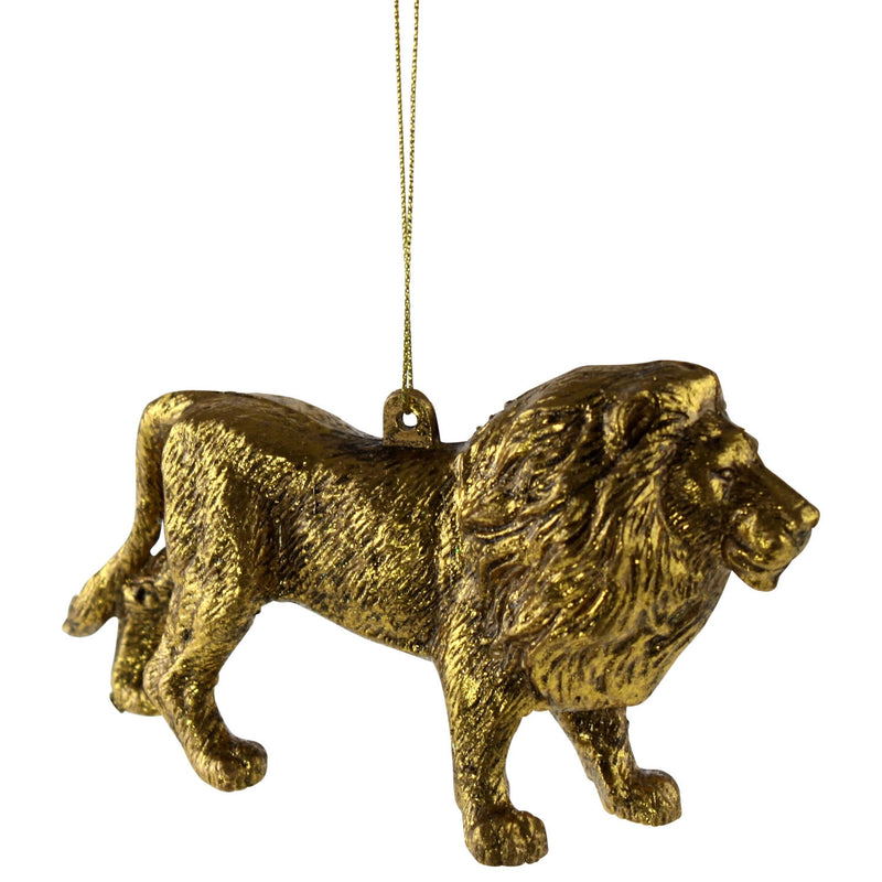 Hänger Löwe, gold Kunststoff, 12,5x4x7,5 cm