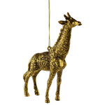 Hänger Giraffe, gold Kunststoff, 8x4x16,5 cm