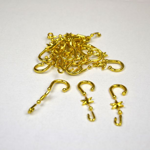 Aufhänger S-Form mit Stern Kunststoff 20 Stück Variation